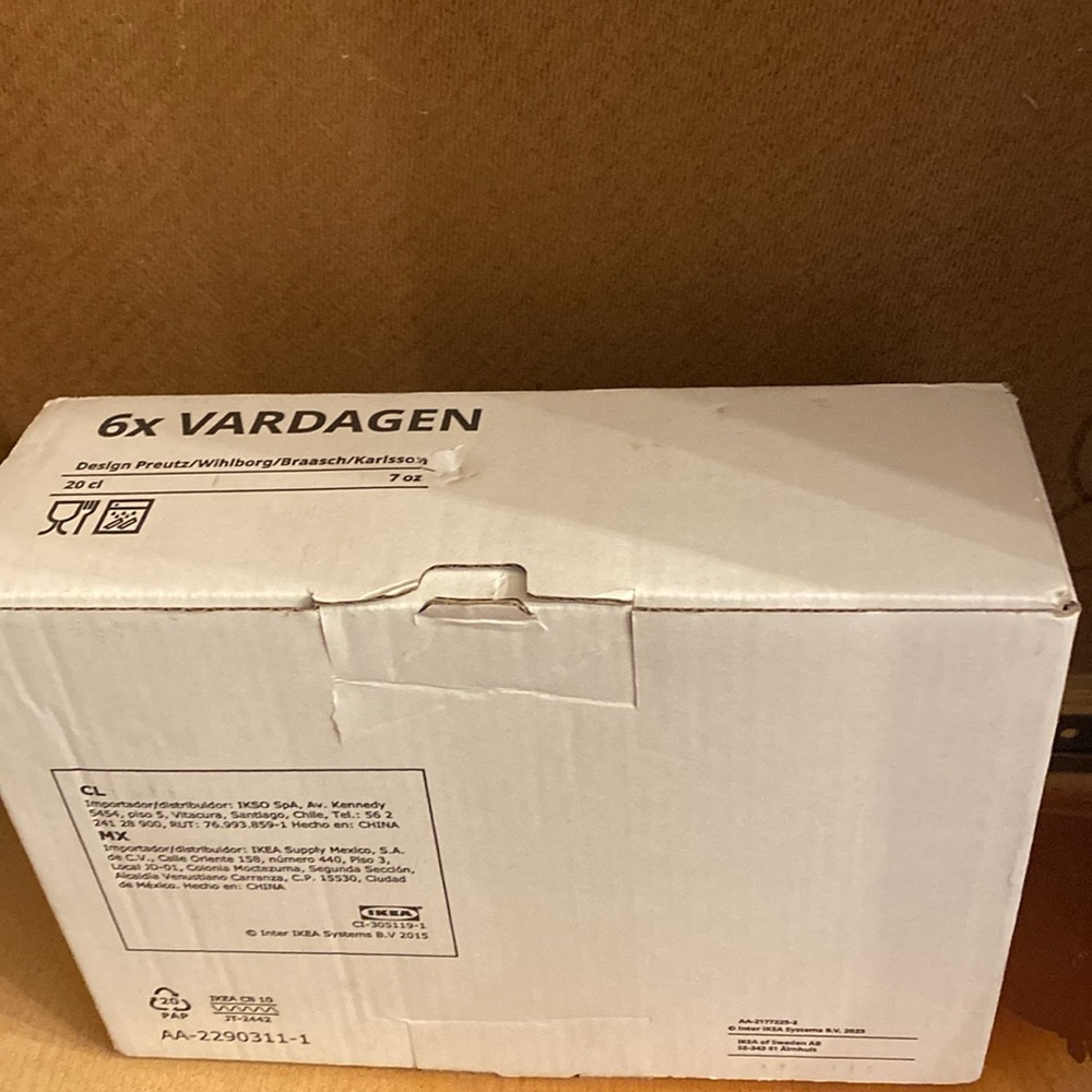 NIB IKEA  6x Vardagen Clear Ribbed 7 oz. Wine Tumblers - Picture 4 of 6